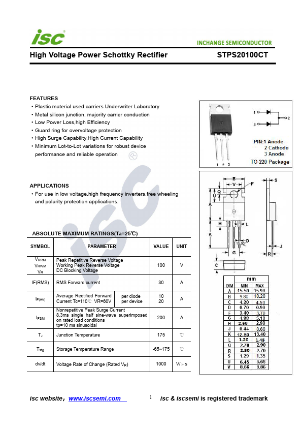 STPS20100CT