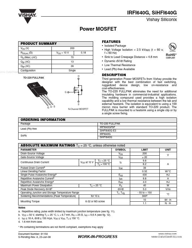 SiHFI640G