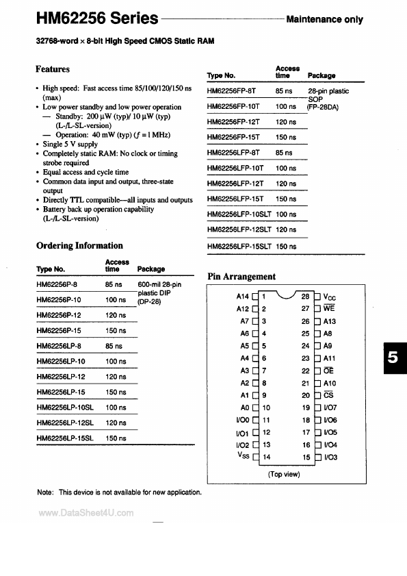 HM62256LP