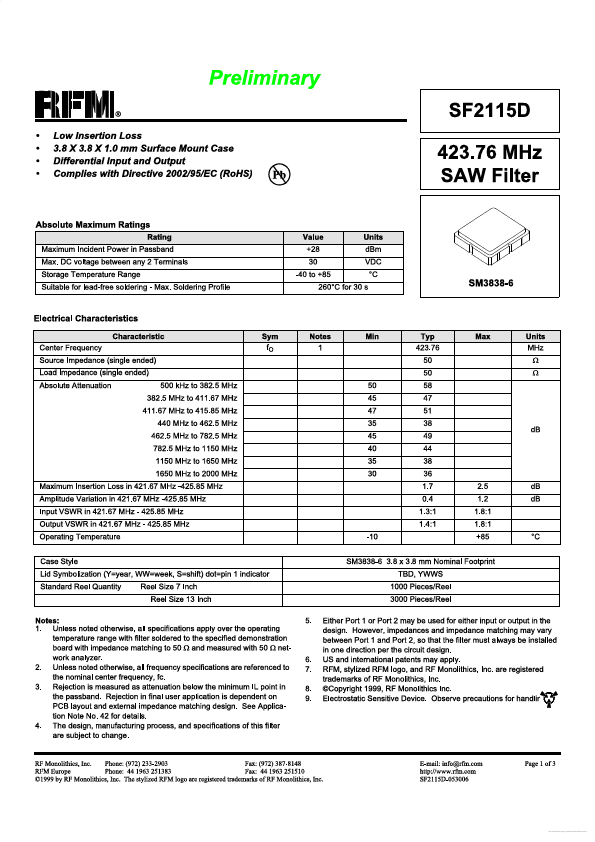 SF2115D