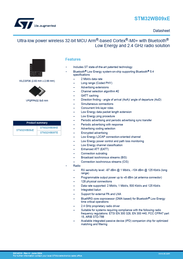 STM32WB09TE