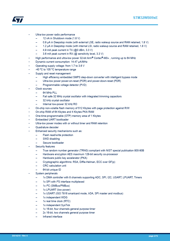 STM32WB09TE