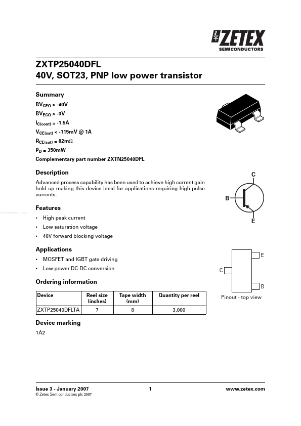 ZXTP25040DFL