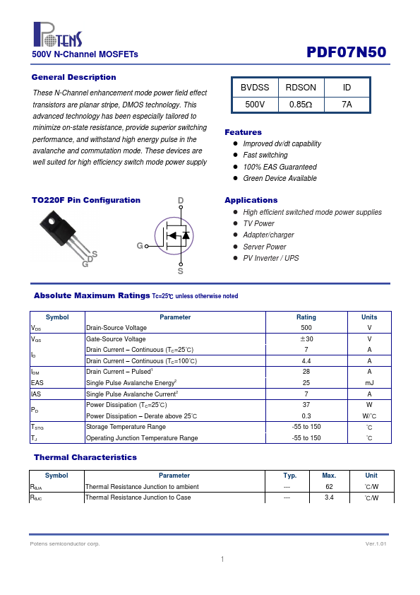 PDF07N50