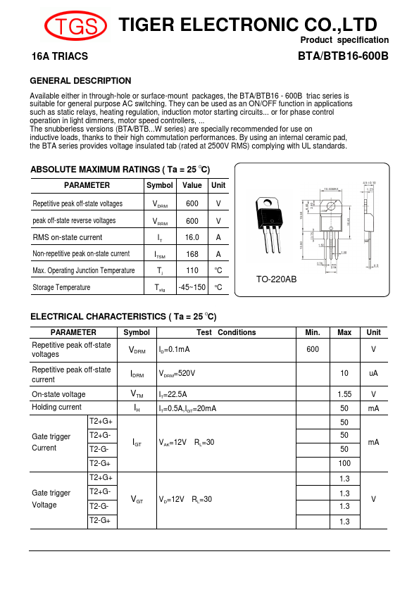 BTB16-600B