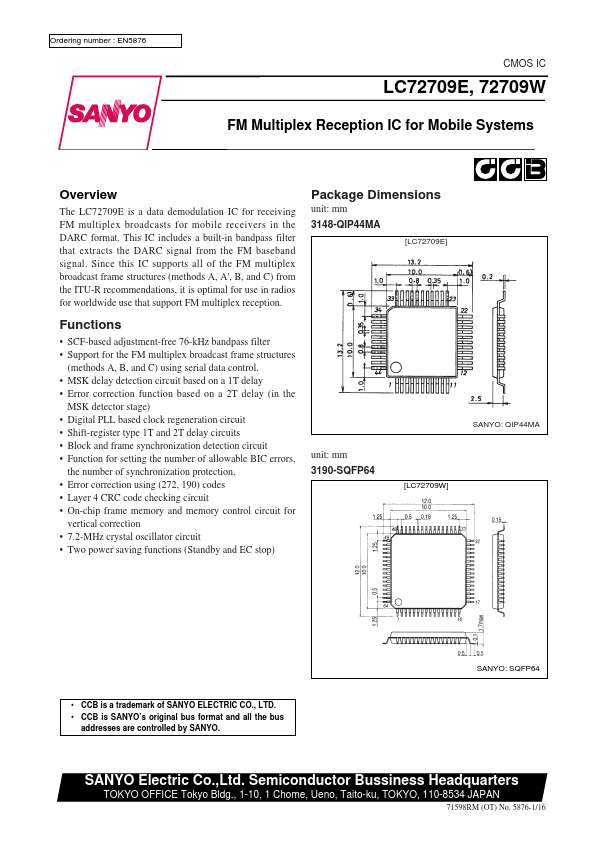 LC72709E