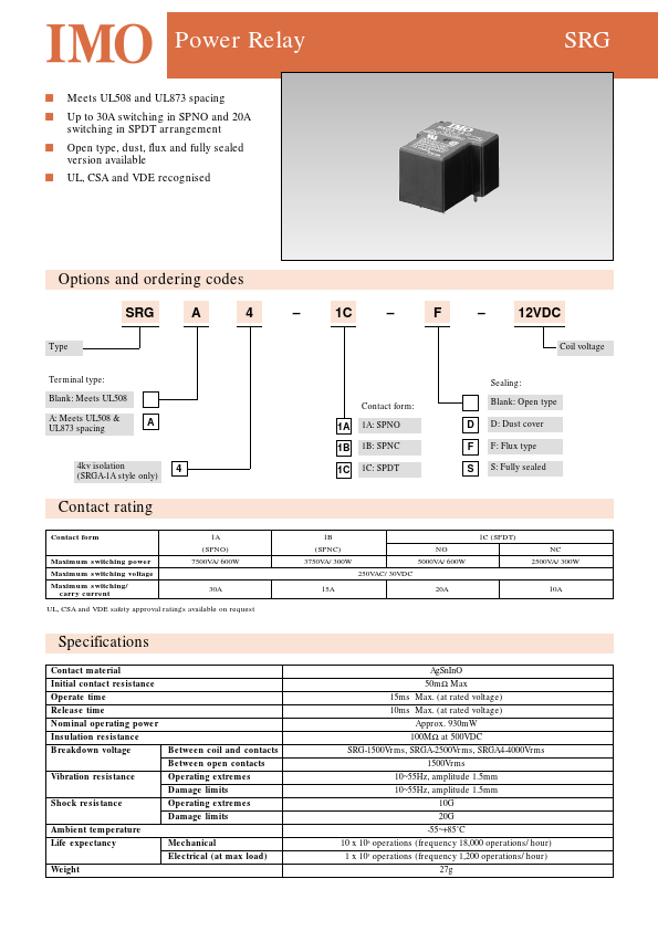 SRG4-1B-12VDC