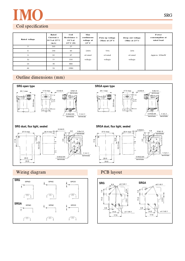 SRG4-1B-12VDC