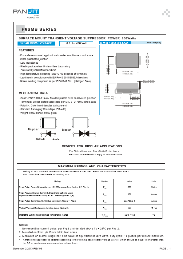 P6SMB62C