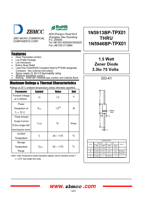 1N5944BP-TPX01