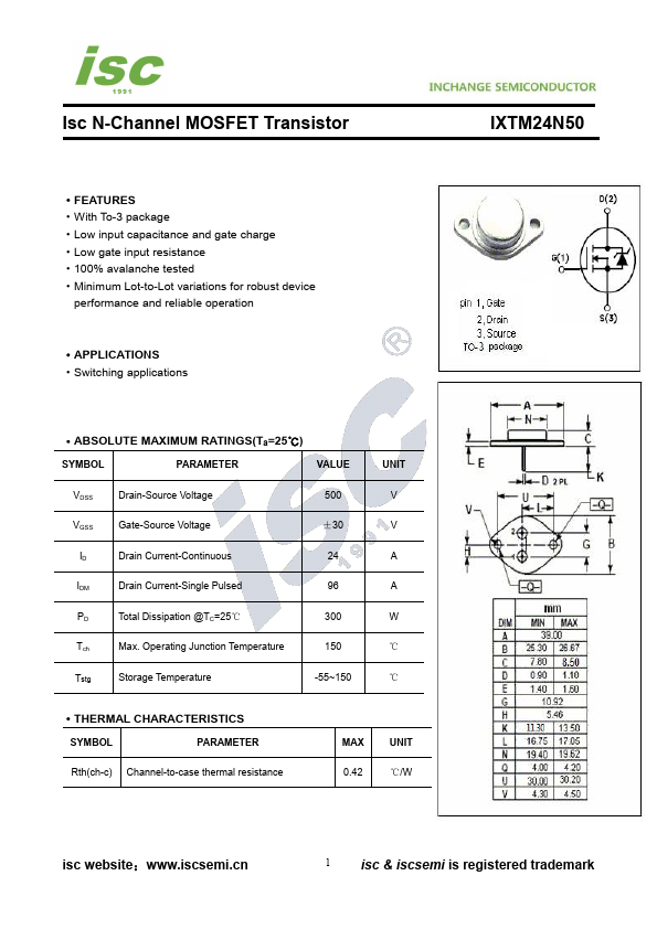 IXTM24N50