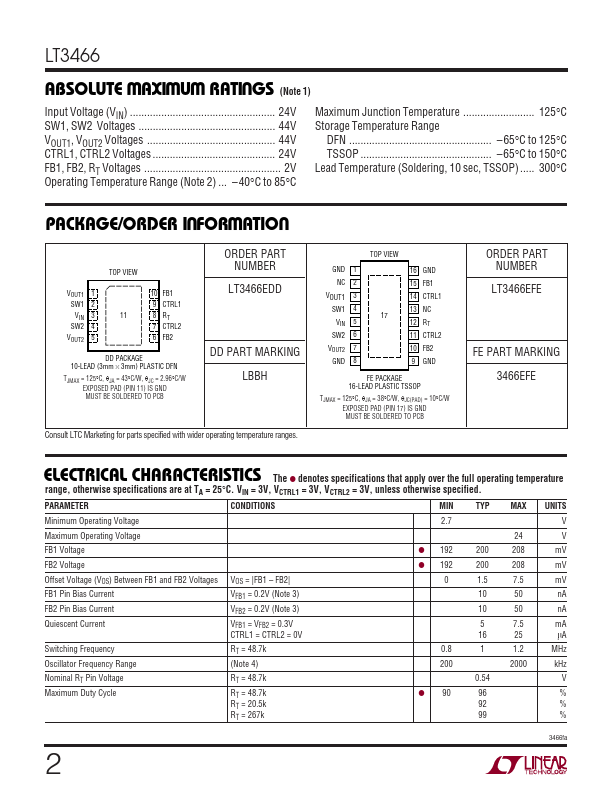 LT3466EFE