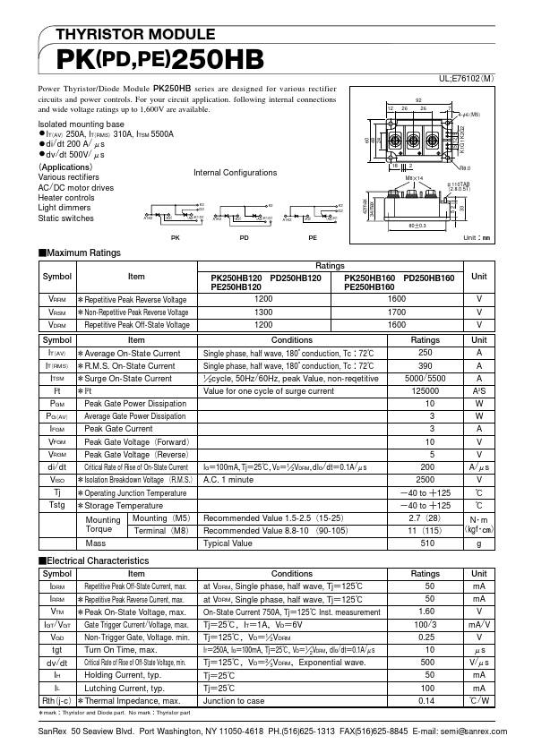 PE250HB120