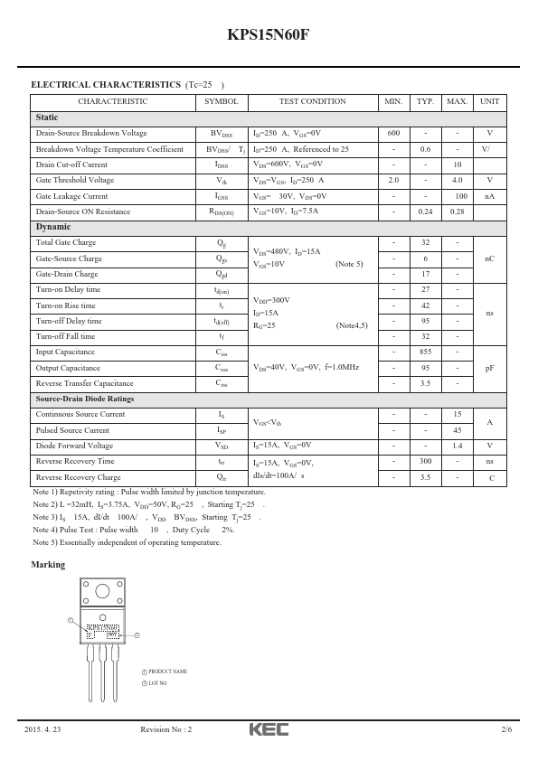 KPS15N60F