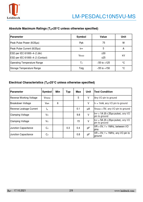 LM-PESDALC10N5VU-MS