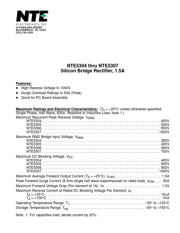 NTE5307