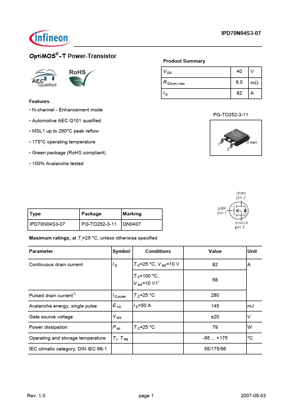 IPD70N04S3-07