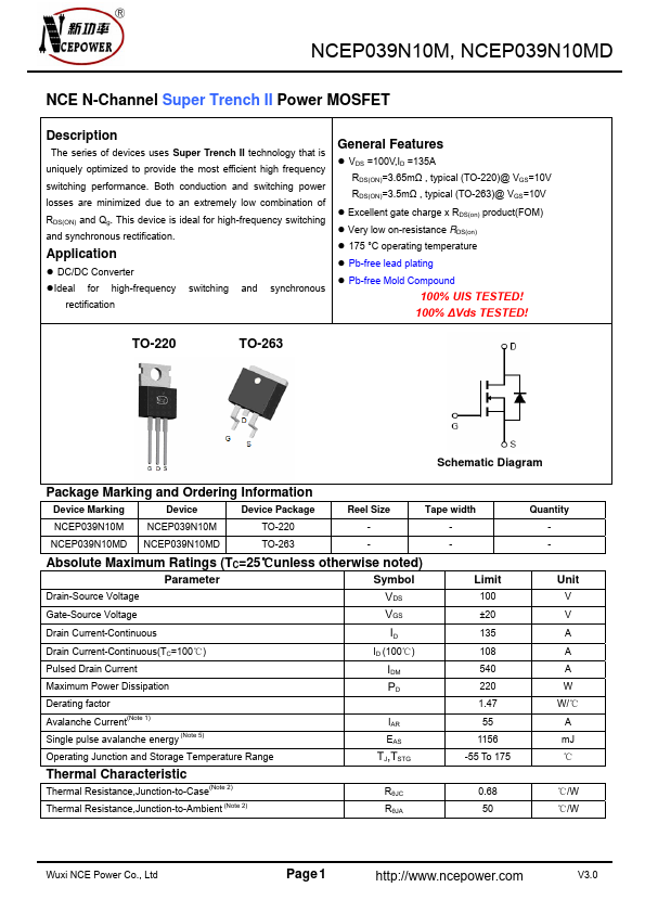 NCEP039N10M