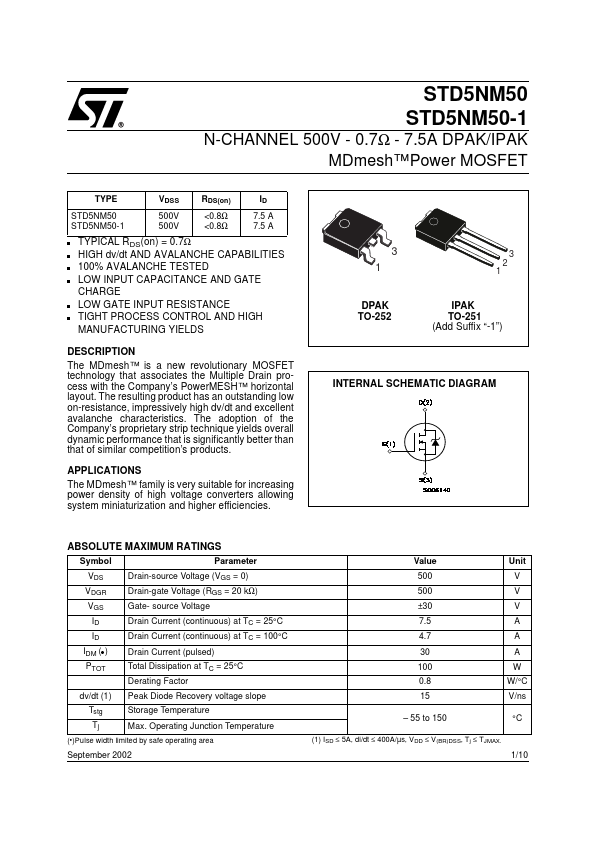 STD5NM50-1