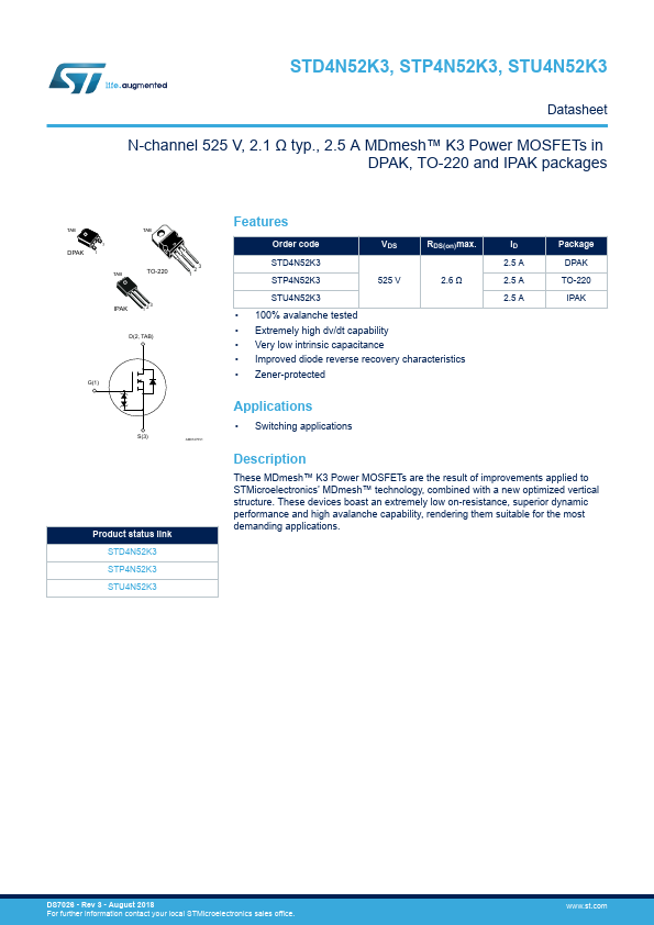 STD4N52K3