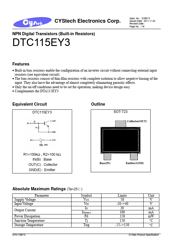 DTC115EY3