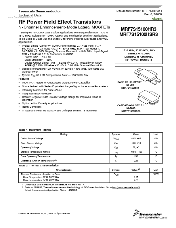 MRF7S15100HR3