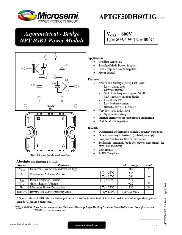 APTGF50DH60T1G