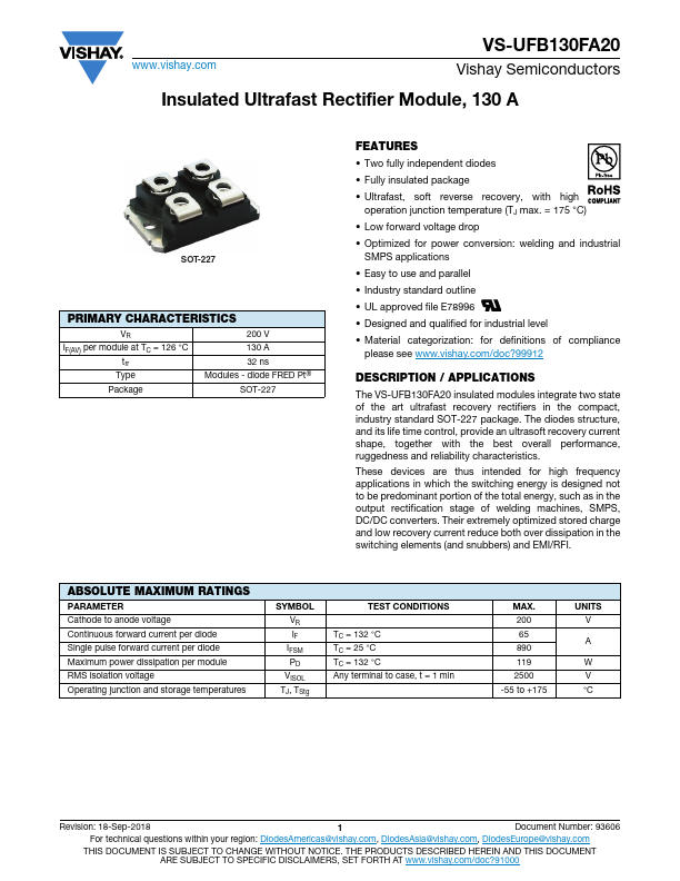 VS-UFB130FA20