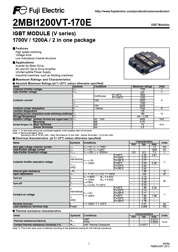 2MBI1200VT-170E