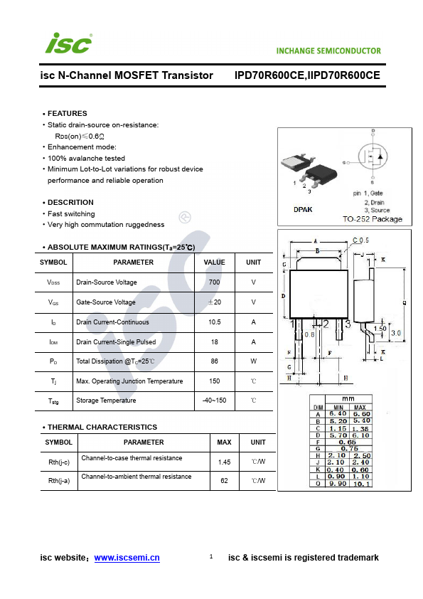 IPD70R600CE