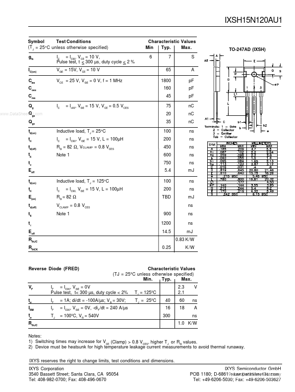 IXSH15N120AU1