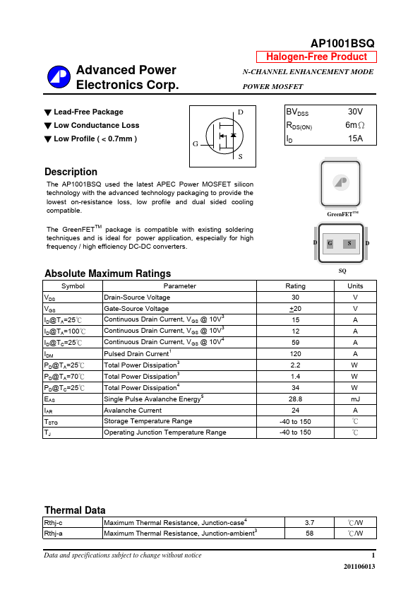 AP1001BSQ