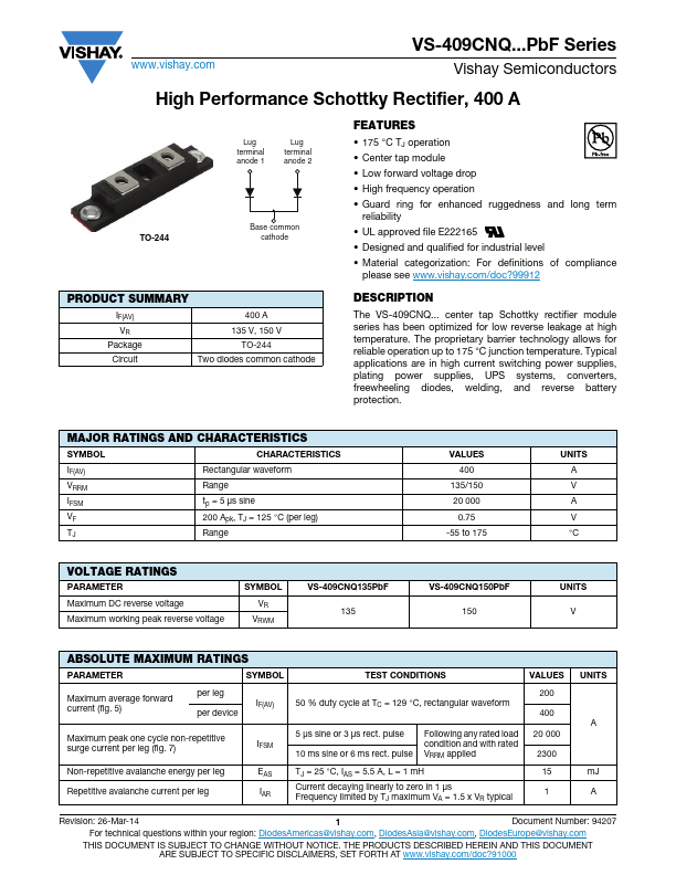 VS-409CNQ150PbF