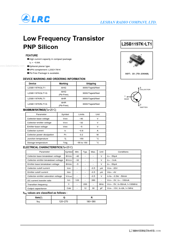 L2SB1197KQLT1G