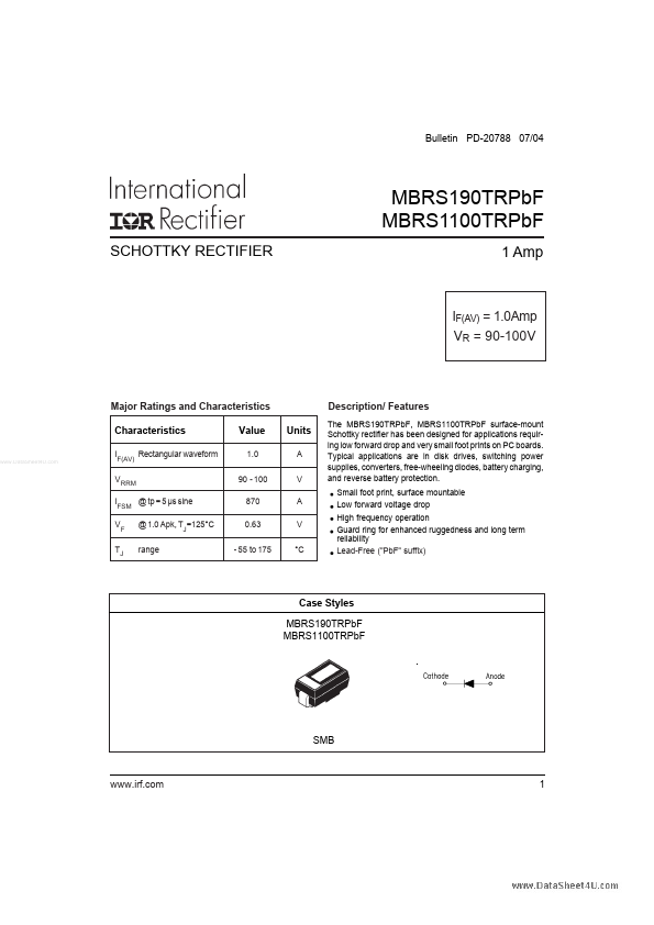 MBRS1100TRPbF