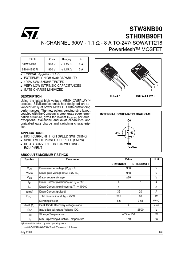 STH8NB90FI