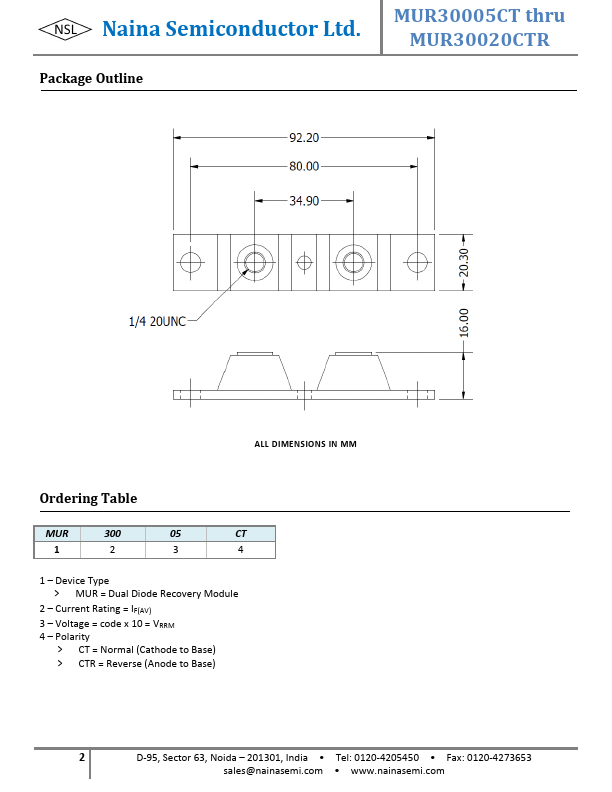 MUR30020CT