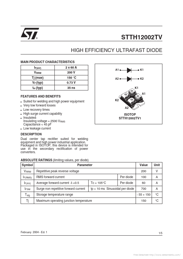 STTH12002TV