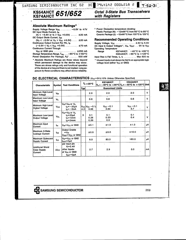 KS74AHCT651