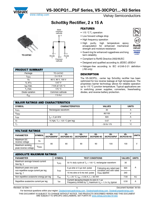 VS-30CPQ080PbF