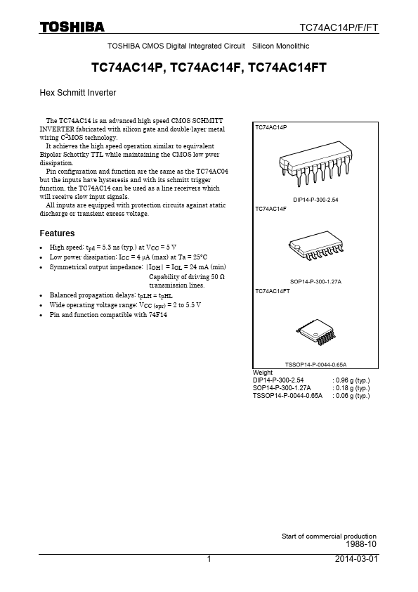 TC74AC14P