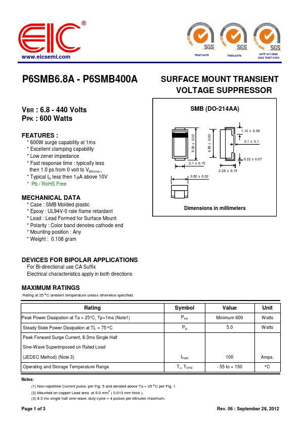 P6SMB16A