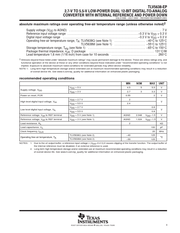 TLV5638-EP