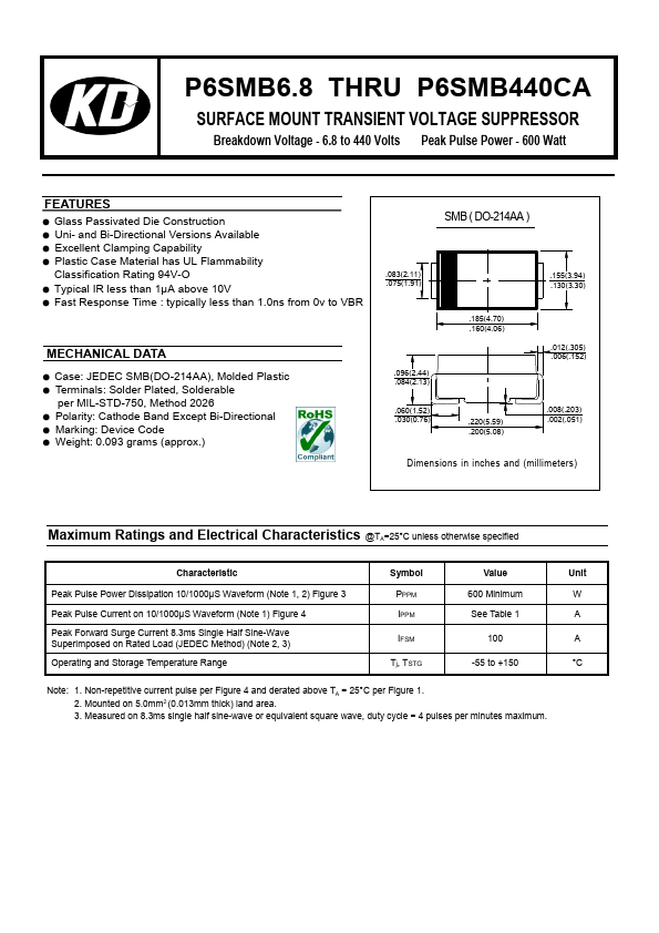 P6SMB180CA