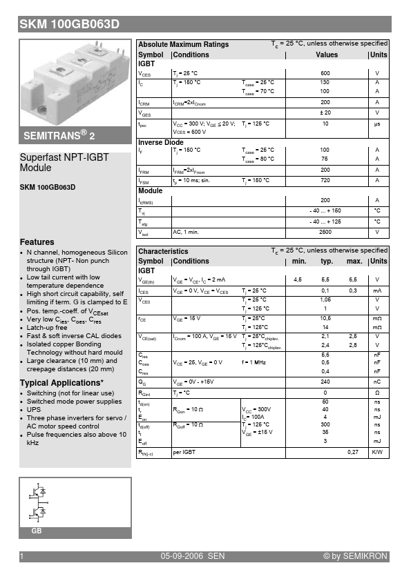 SKM100GB063D