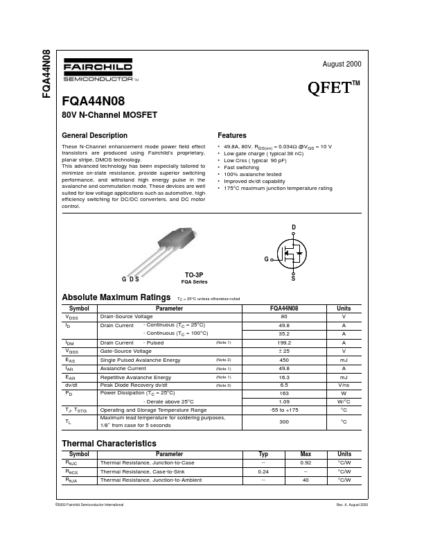 FQA44N08