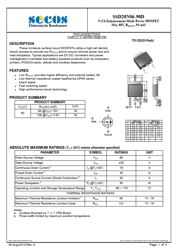 SSD20N06-90D