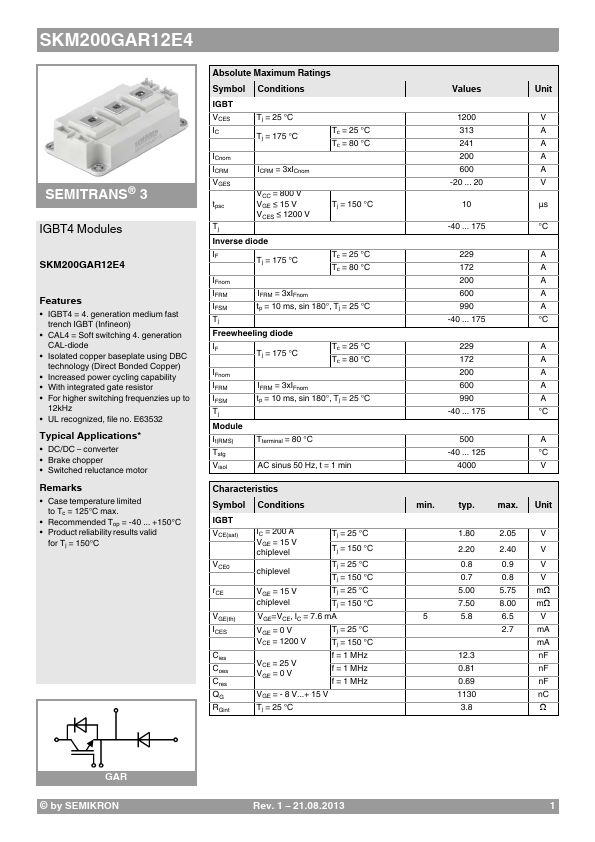 SKM200GAR12E4