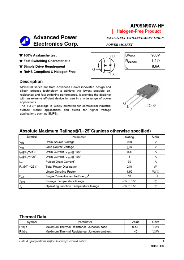 AP09N90W-HF