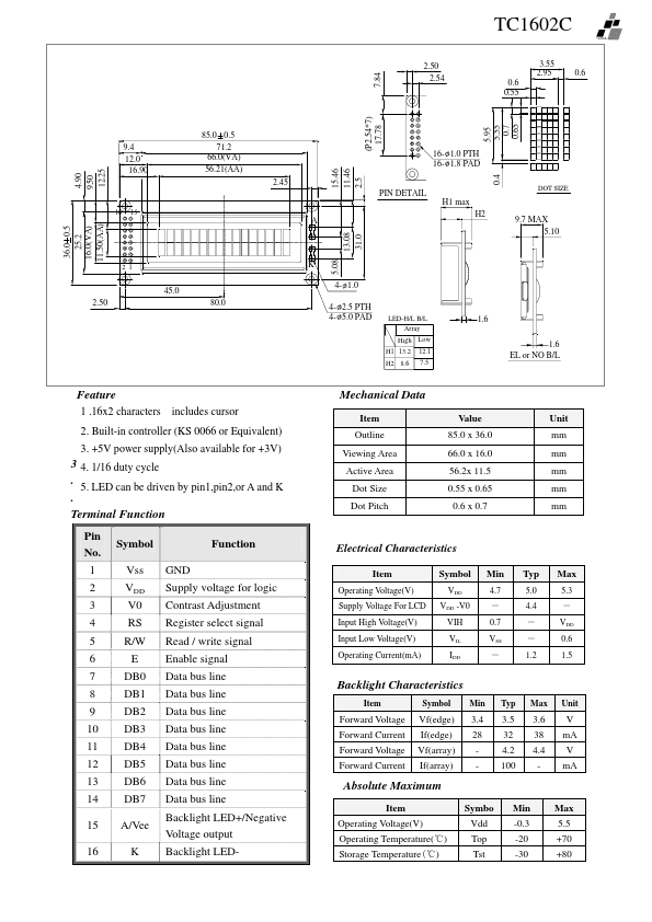 TC1602C